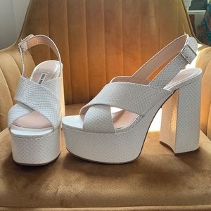 Miu Miu platform sandal heels